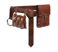 KMGDM Costume d'Halloween médiéval pour homme - Pochettes de ceinture de pirate - Accessoires de déguisement vikinges pour cosplay, marron, mixed size, T4