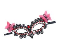 KMGDM Demi-masque en dentelle avec strass pour femme