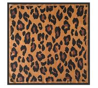 KMGDM Écharpe en soie imprimée léopard pour femmes et filles - Cravate carrée - Accessoire multifonction tendance pour toutes les tenues, Couleur café RZ7052, 70x70cm