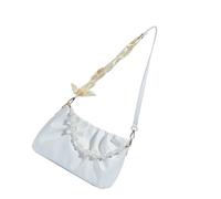 KMGDM Élégant sac à main plissé sous les bras avec fausses perles décorées comme un nuage avec bandoulière légère en polyuréthane pour femme