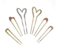 KMGDM Épingles à cheveux de forme unique en métal français - Accessoires de coiffure pour chignon - Pince à cheveux tendance