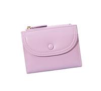 KMGDM Fermeture éclair compacte autour du portefeuille, plusieurs emplacements pour cartes, pratique en cuir PU, design léger, violet