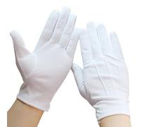 KMGDM Gants courts antidérapants blancs pour smoking formel, gants d'inspection pour homme et femme, unisexe