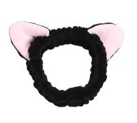 KMGDM Joli bandeau en peluche avec oreilles de chat pour femme et fille pour laver le visage, fête d'anniversaire, rassemblement, accessoire de soins de la peau