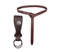 KMGDM Jupe Randonnées Renaissances Médiévale Porte-clés Ceinture Crochet Boucle Poignet Ceinture Accessoires Renaissances LARP Cosplay Costumes, marron, 185cm/17cm