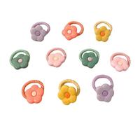 KMGDM Lot de 10 chouchous élastiques à cheveux pour petites filles et tout-petits avec motifs colorés de fleurs ou de fruits