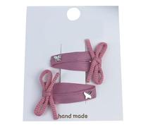 KMGDM Lot de 2 barrettes à cheveux en forme de petit nœud pour enfant, fille, printemps, camping, photographie, barrettes à cheveux, pince à cheveux