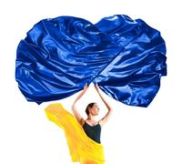 KMGDM Lot de 2 drapeaux de louange de 140 cm avec tige évolutive en demi-cercle pour danse, église, bannières