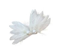 KMGDM Lot de 2 pinces à cheveux à plumes brodées pour fête et costume de danse latine