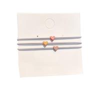 KMGDM Lot de 3 élastiques à cheveux en forme de cœur pour filles - Accessoires pour cheveux