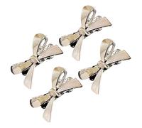 KMGDM Lot de 4 pinces à cheveux avec nœuds doux pour femmes, couleurs multiples pour tous les jours, fêtes, rendez-vous