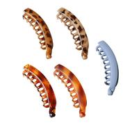 KMGDM Lot de 5 pinces à cheveux vintage motif léopard pour femme - Antidérapantes - Accessoires pratiques pour cheveux fins