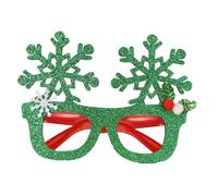 KMGDM Lunettes de Noël scintillantes en forme de flocon de neige avec design - Accessoires de jeu de rôle pour fêtes de fin d'année et événements festifs