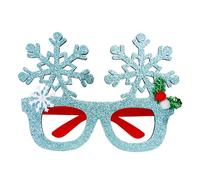 KMGDM Lunettes de Noël scintillantes en forme de flocon de neige avec design - Accessoires de jeu de rôle pour fêtes de fin d'année et événements festifs