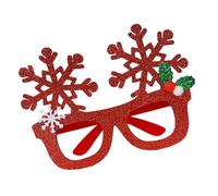 KMGDM Lunettes de Noël scintillantes en forme de flocon de neige avec design - Accessoires de jeu de rôle pour fêtes de fin d'année et événements festifs