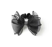 KMGDM Nœud en maille avec strass - Accessoire de cheveux élastique pratique pour femmes et filles - Pour fête sportive - Chouchou pour cheveux