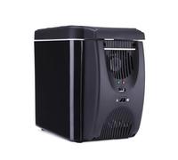 KMGDM Petit réfrigérateur de 6 litres pour chambre à coucher, voiture, bureau et chambre à coucher, refroidisseurs thermoélectriques portatifs et chauffe-plats pour aliments, boissons
