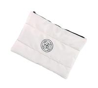 KMGDM Pochette de maquillage élégante à motif de fleur de camélia pour femme - Matelassée - Grande capacité, Noir , 12.5x8cm, Conforme à l'image