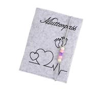 KMGDM Pochette pour certificat de maternité allemand - En feutre épais - Pour carte d'hôpital, Gris Type 1, 14x20cm, Conforme à l'image