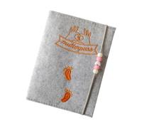 KMGDM Pochette pour certificat de maternité allemand - En feutre épais - Pour carte d'hôpital, Gris Type 2, 14x20cm, Conforme à l'image