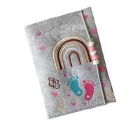 KMGDM Pochette pour certificat de maternité allemand - En feutre épais - Pour carte d'hôpital, Gris Type 4, 14x20cm, Conforme à l'image