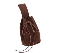 KMGDM Pochettes de ceinture médiévales en simili cuir, sac de ceinture portable rétro Renaissances, porte-monnaie, sac à dés pour LARP, cosplay, Halloween, marron, 23x11cm