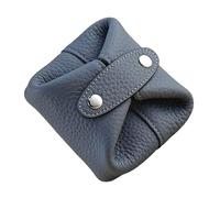 KMGDM Porte-monnaie élégant avec fermeture à boucle, organiseur compact en polyuréthane, porte-cartes, clés organisées pour les voyages essentiels, bleu, 9x4x9cm