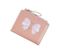 KMGDM Portefeuille compact pliable avec nœuds pour femme - Plusieurs options de couleur - En cuir synthétique souple - Porte-cartes - Porte-monnaie pour femme, Lot de lumière, 11.5x9x1.5cm