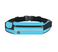 KMGDM Sac banane avec support pour téléphone portable, sac de course à pied, sac de sport, sac de taille pour jogging, cyclisme, sport, fitness, bleu, 10x20x10cm