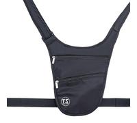 KMGDM Sac banane de sport antivol - Petit sac à bandoulière - Avec sangle réglable - Invisible - Pour les voyages, Noir , 20x18cm, Conforme à l'image