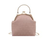 KMGDM Sac de soirée élégant avec sangle de chaîne réglable - Sac à main à bandoulière tendance pour mariage, banquet, bal de fin d'année, événement, rose, 17.5x18.5cm