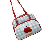 KMGDM Sac d'école flexible avec sangle modifiable sur le thème des fruits, substance PU imperméable permanente pour campus usage quotidien sac à bandoulière élégant en polyuréthane, Rouge