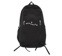KMGDM Sac d'école spacieux à compartiments multiples pour les jeunes, étanche, ergonomique, aide dorsale, fin, utilisation quotidienne, sac d'école en polyamide contre les déchirures permanentes, Noir
