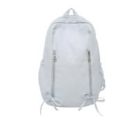 KMGDM Sac d'école spacieux à compartiments multiples pour les jeunes, étanche, ergonomique, aide dorsale, fin, utilisation quotidienne, sac d'école en polyamide contre les déchirures permanentes, bleu