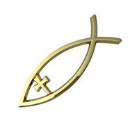 KMGDM Savior Ichthys Autocollants de voiture en forme de poisson religieux pour fenêtre, ordinateurs portables et bagages