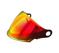 KMGDM View Masque facial pour casque OF616, rouge doré | Pièce de rechange avant en polycarbonate clip-Fit pour les besoins de soins de voyage dans la rue