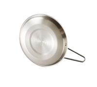 kmgfsd Assiette à steak ronde moderne avec manche en acier inoxydable, plateau de collations, idéal pour recevoir des invités et organiser un événement