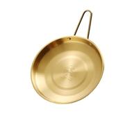 kmgfsd Assiette à steak ronde moderne avec manche en acier inoxydable, plateau de collations, idéal pour recevoir des invités et organiser un événement