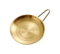 kmgfsd Assiette à steak ronde moderne avec manche en acier inoxydable, plateau de collations, idéal pour recevoir des invités et organiser un événement