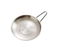 kmgfsd Assiette à steak ronde moderne avec manche en acier inoxydable, plateau de collations, idéal pour recevoir des invités et organiser un événement