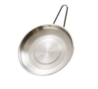 kmgfsd Assiette à steak ronde moderne avec manche en acier inoxydable, plateau de collations, idéal pour recevoir des invités et organiser un événement