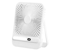 kmgfsd Ventilateur de Bureau Polyvalent avec écran LCD, minuterie de 8 Heures et Deux Ports USB pour Le Chargement de l ' Appareil, Ventilateur Facile à Nettoyer