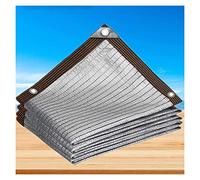 KMILIA Tissu Réfléchissant À 75% en Aluminium for Pare-Soleil, Bâche D'ombrage en Maille de Jardin for Terrasse de Porche, Terrasse, Jardin, Balcons (Color : Silver, Size : 2x7m/6.6x23ft)