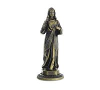 KMIMO Tableau de Bord Jésus catholique Sacré Cœur de Juses Statue Accessoire de Voiture Figurines chrétiennes et catholiques, Cadeaux Religieux