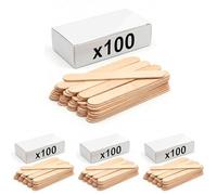 KMINA Abaisse Langue en Bois (100 Unités) Non Stériles 150 x 18 x 1,6 mm sans Latex Format Pratique Taille Standard pour un Usage Quotidien et Professionnel (Lot de 4)