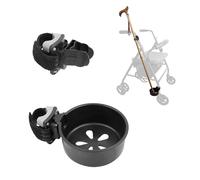 KMINA Accroche Canne de Marche Universel, Support Canne Déambulateur, Fauteuil Roulant et Rollator, Porte-Béquille, Accessoires Handicapés - Brevetée