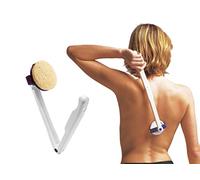 KMINA Applicateur de Lotion Manche Long Pliable (Kit d'Accessoires Inclus), Crème Dos, Eponge Douche, Brosse Savon - Fabriqué en Europe