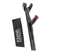 KMINA Béquille Médicale Pliable en Carbone (x1 Unité), Canne Anglaise Adulte, Ajustable et Légère - Fabriqué en Europe - Modèle PRO