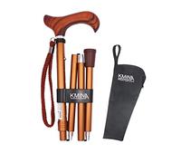 KMINA - Canne de Marche en Bois, Pliable Femme, Réglable, Luxe Homme, Aluminium - Modèle Pro
