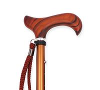 KMINA Canne de Marche en Bois (Réglable), Luxe Femme et Homme, Aluminium Solide, Télescopique, Élégante - Modèle Pro